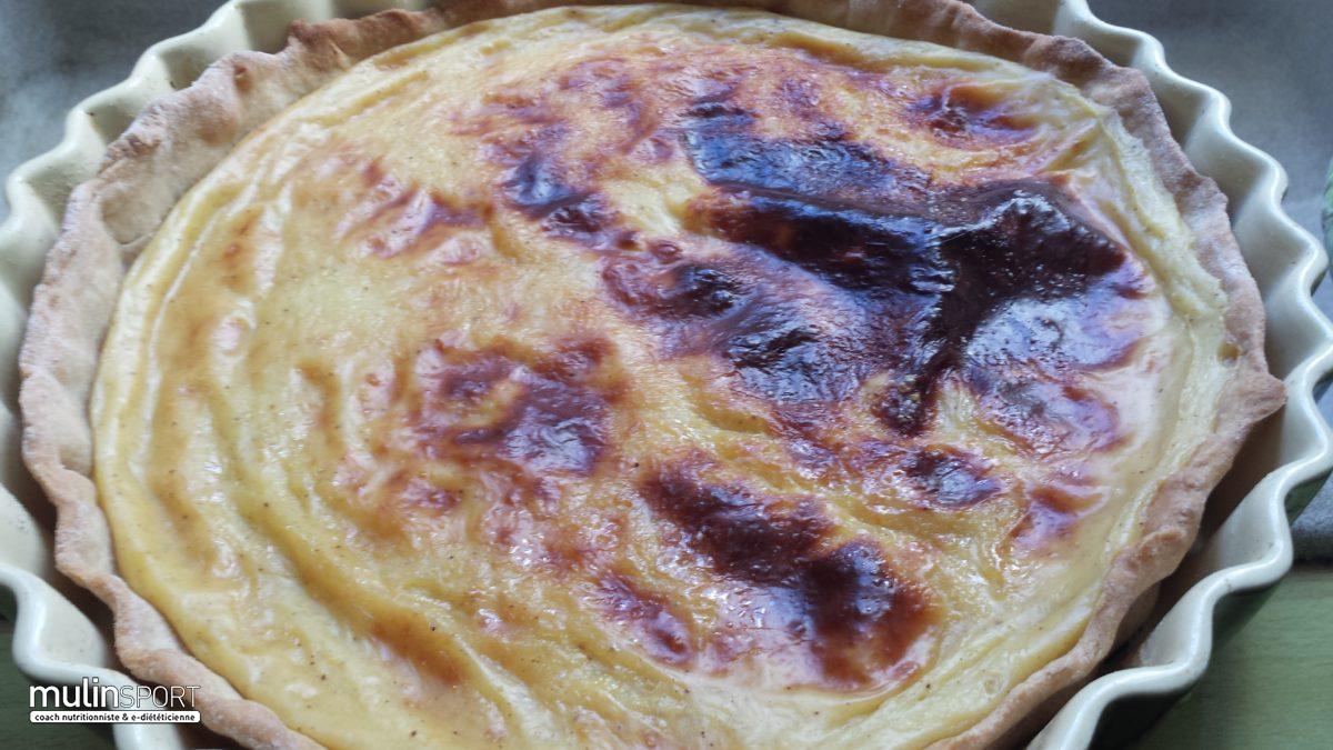 Tarte au flan vanille Rhum