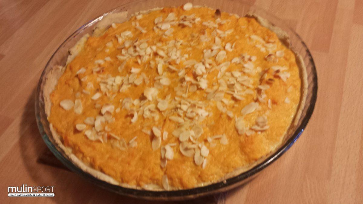 Tarte Butternut et amandes effilées