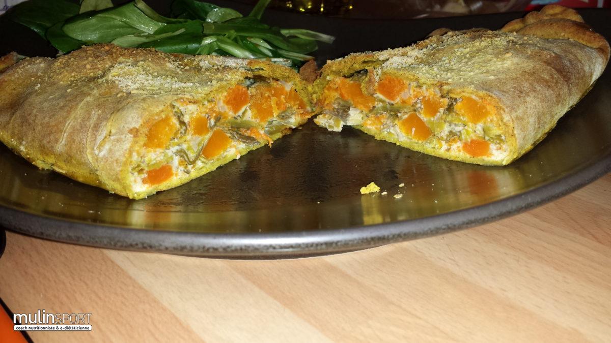 Chaussons fourres aux poireaux, butternut et zeste d’orange