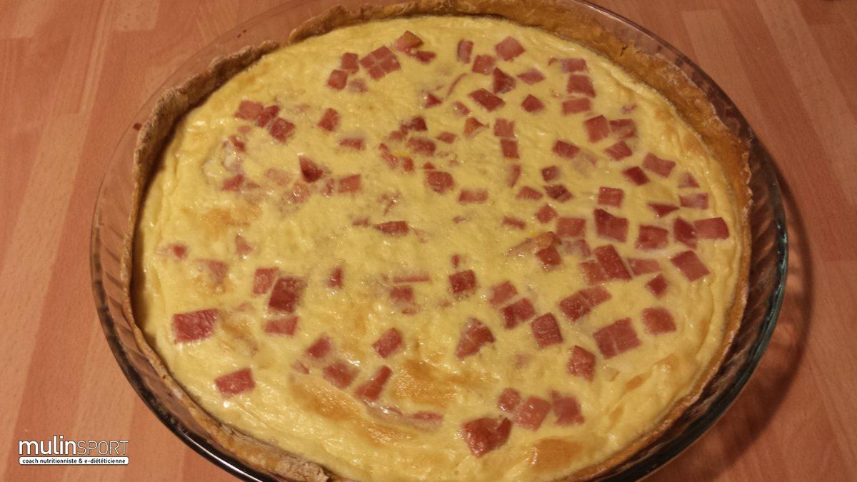 Quiche curcuma jambon aux 2 farines ★