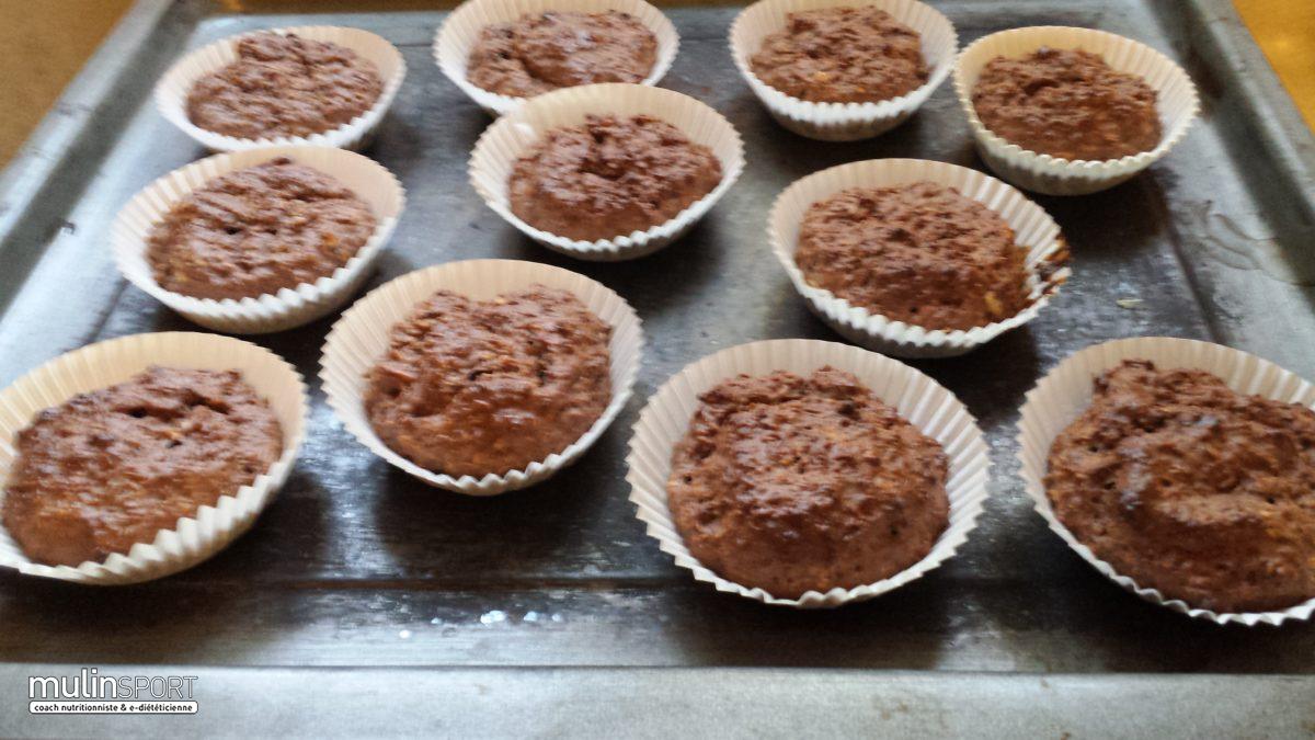 Muffins aux flocons d’avoine et cacao maigre