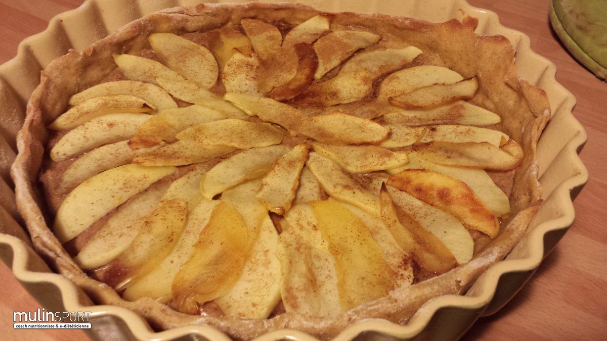 Tarte fine pommes, amande et cannelle★