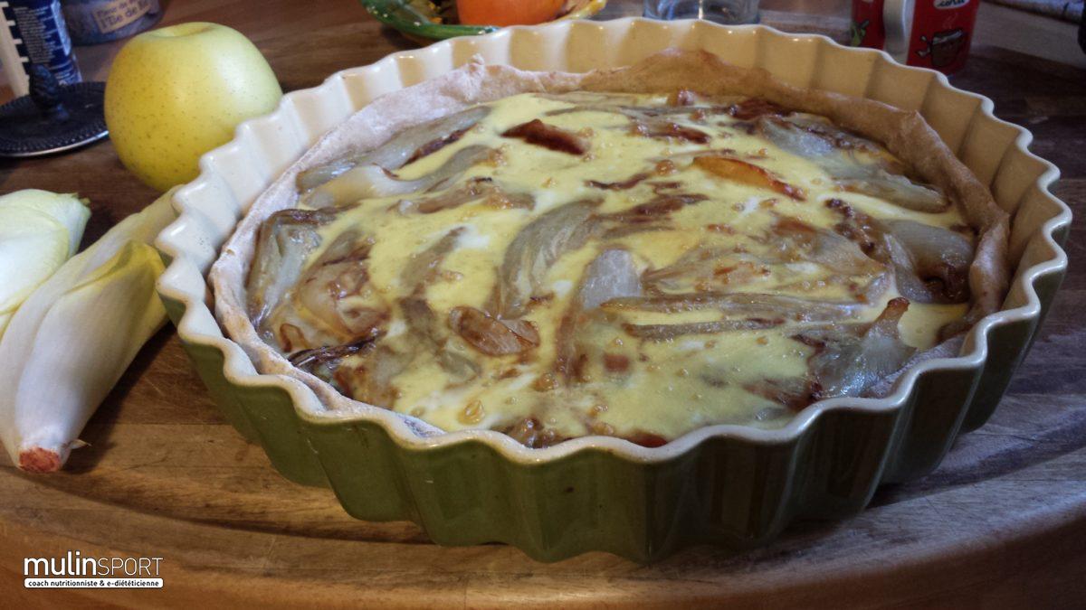 Tarte aux endives et pommes braisées★