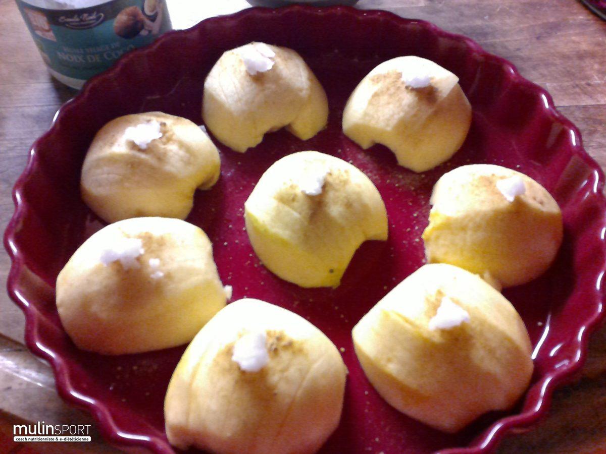 Pommes au four au gingembre et graisse de coco