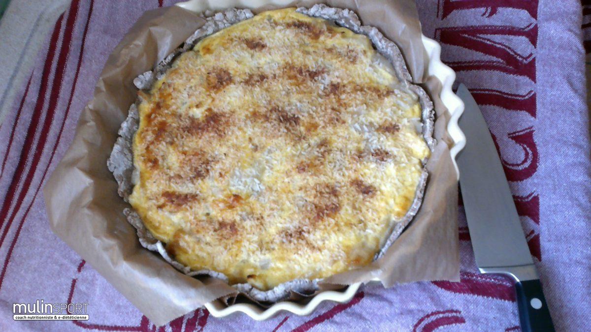 Tarte sarrasin pommes, cannelle, coco à la brousse de brebis sans gluten
