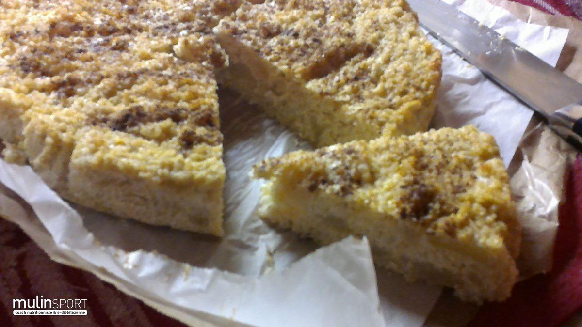Gâteau quinoa aux pommes et à l’orange sans gluten