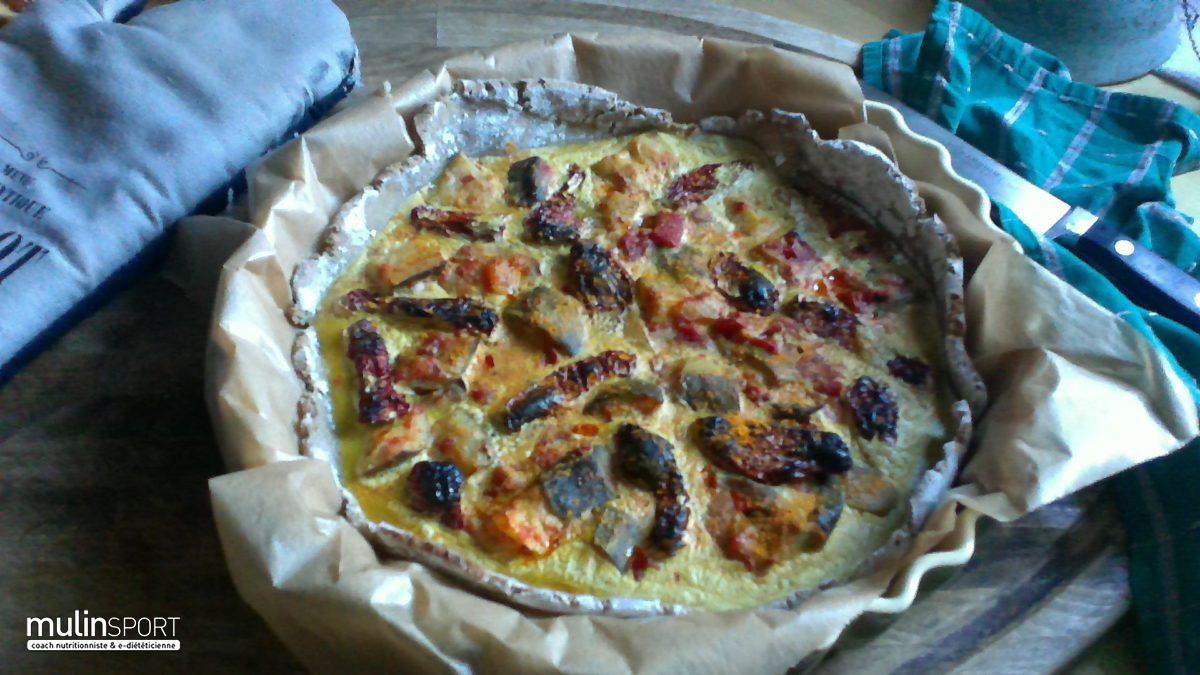 Tarte sarrasin à la ratatouille et tomates séchées vegan et sans gluten