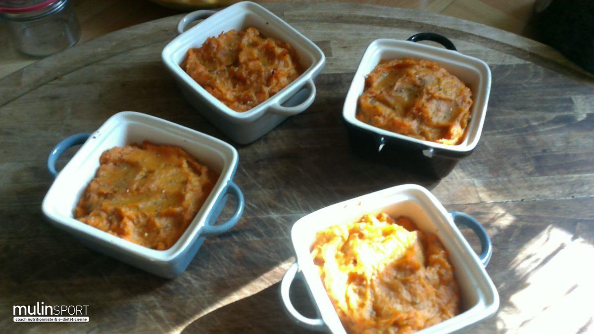Petits gratins de patates douces, coco et graines de chia Végan sans gluten