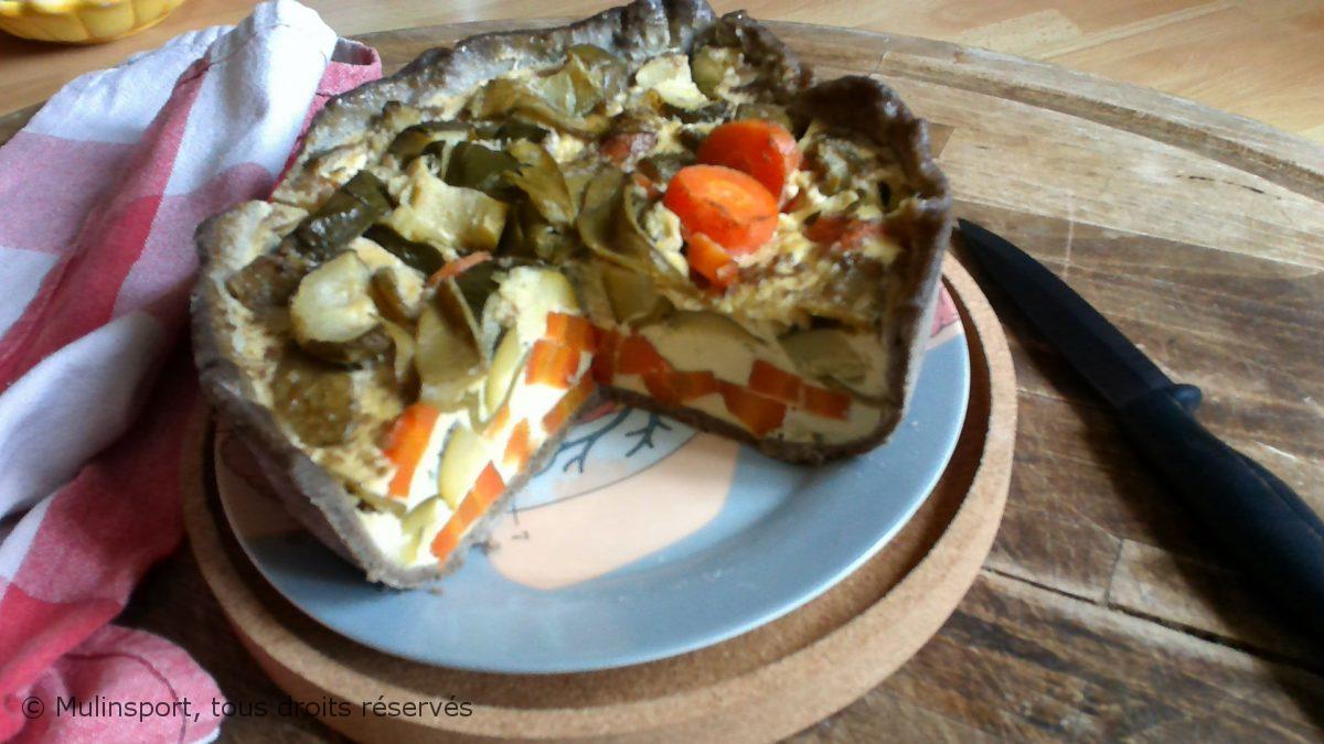 TOURTE SARRASIN AUX LÉGUMES DE SAISON,CRÈME FRAÎCHE DE JERSIAISE, MUSCADE🥕🥒🥕🥒#Vitaliseur de Marion#Glutenfree